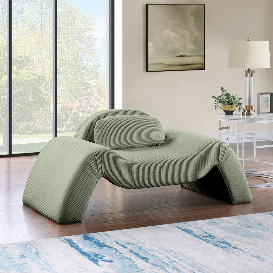 Fauteuil d'appoint rembourré en chenille Vivi
