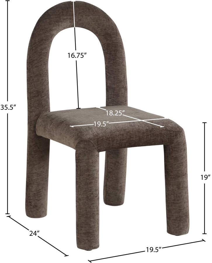 Fauteuil d'appoint rembourré en chenille Vivi