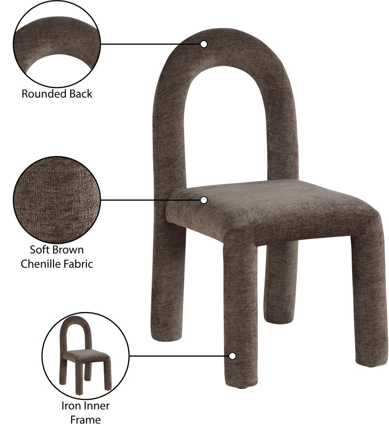 Fauteuil d'appoint rembourré en chenille Vivi