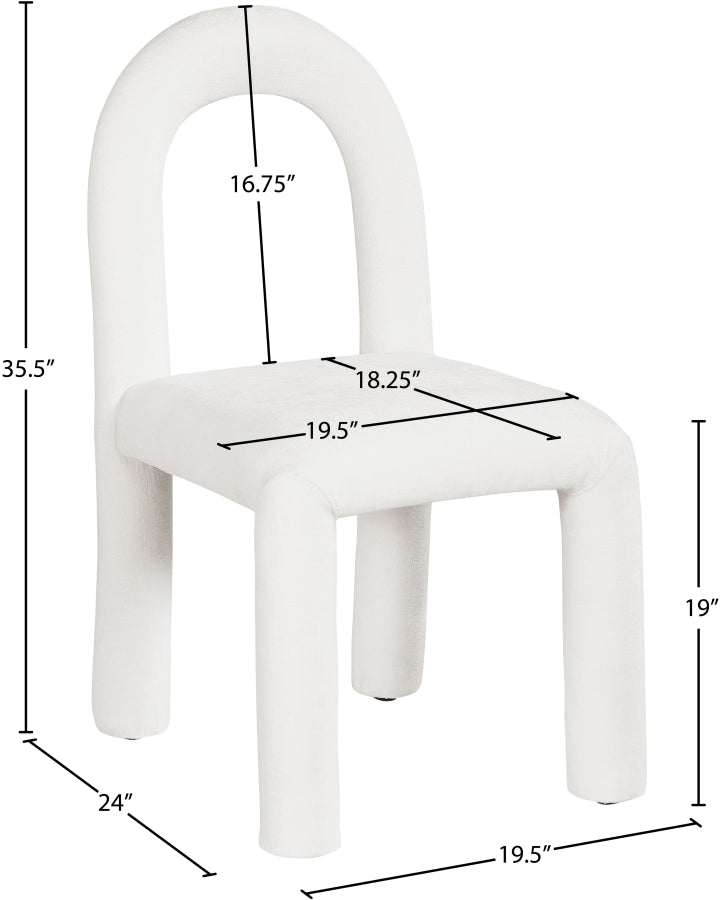 Fauteuil d'appoint rembourré en chenille Vivi