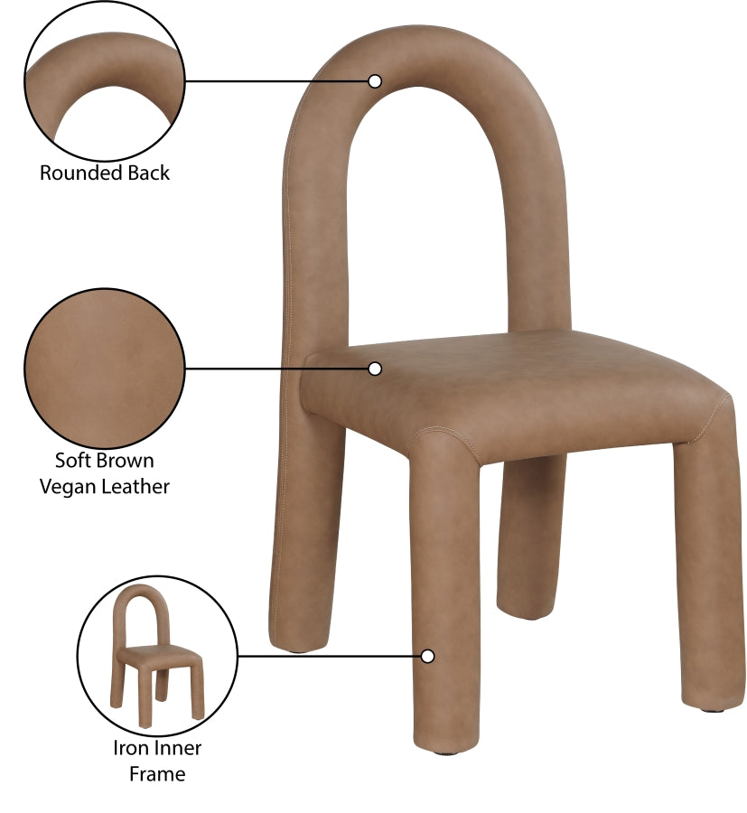 Fauteuil d'appoint rembourré en chenille Vivi