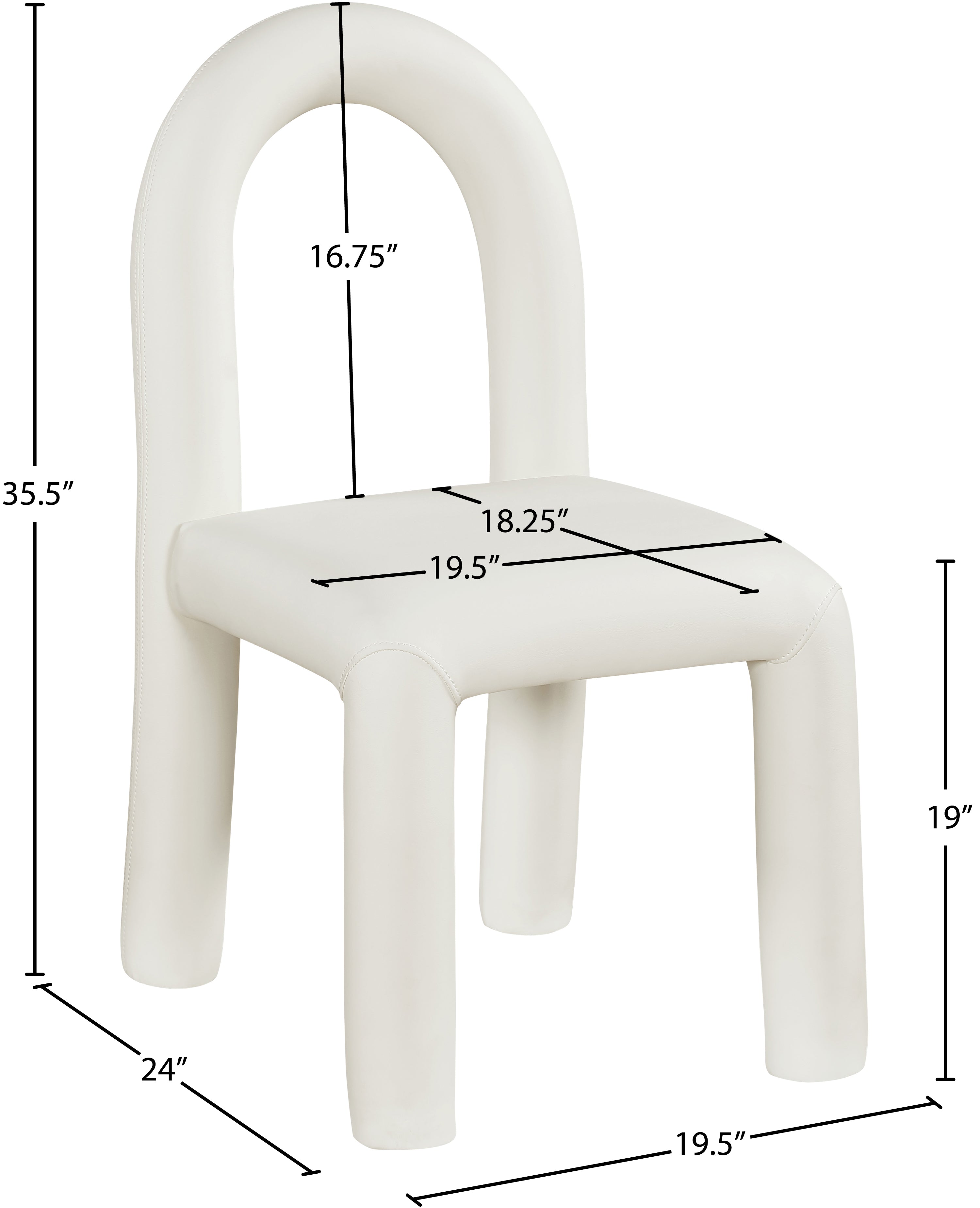 Fauteuil d'appoint rembourré en chenille Vivi