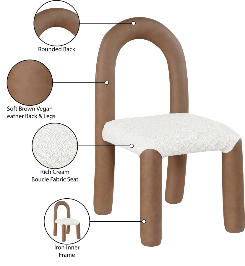 Fauteuil d'appoint rembourré en chenille Vivi