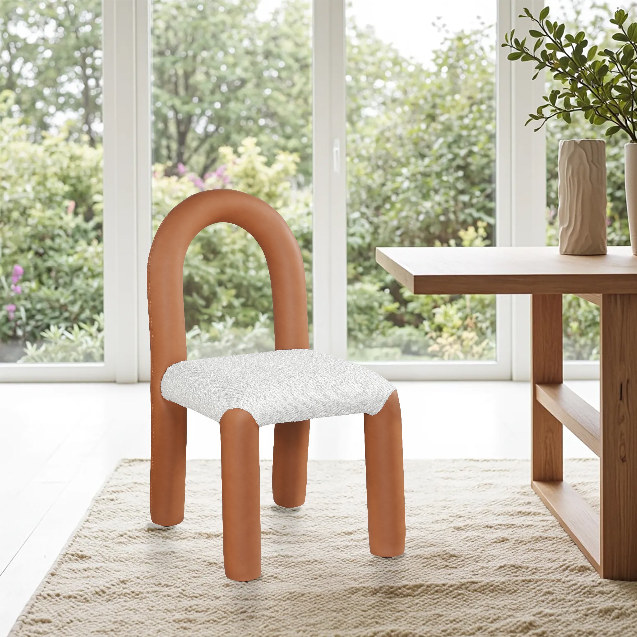 Fauteuil d'appoint rembourré en chenille Vivi