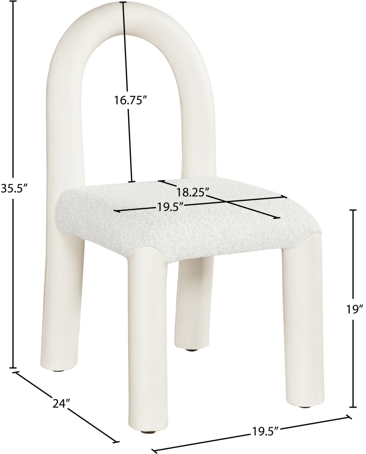 Fauteuil d'appoint rembourré en chenille Vivi