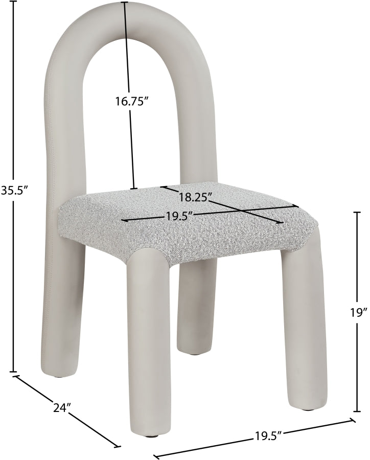 Fauteuil d'appoint rembourré en chenille Vivi