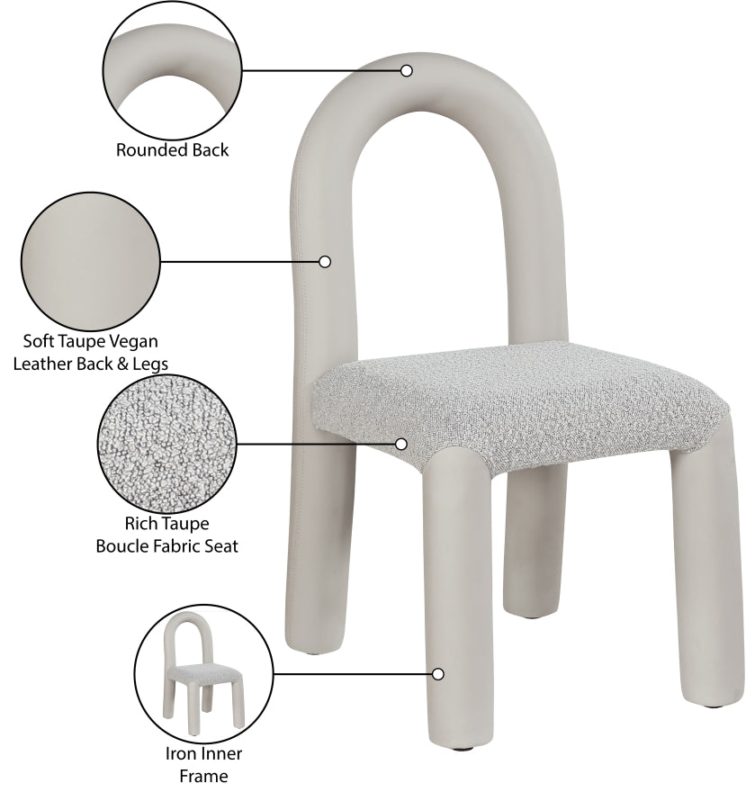 Fauteuil d'appoint rembourré en chenille Vivi