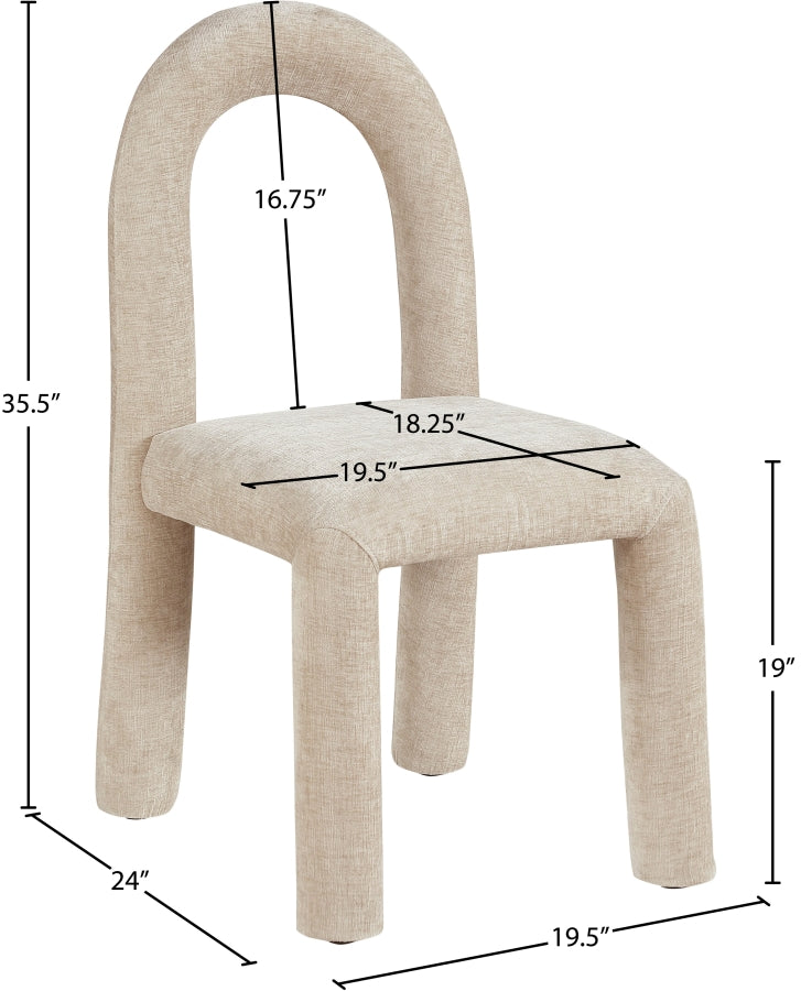 Fauteuil d'appoint rembourré en chenille Vivi