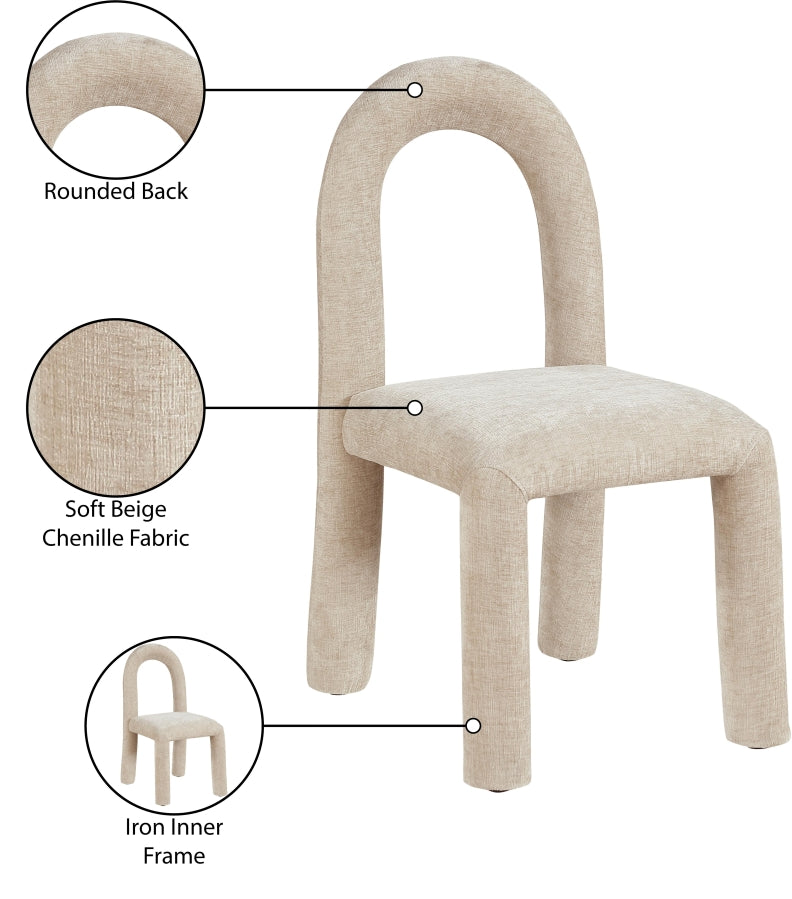 Fauteuil d'appoint rembourré en chenille Vivi