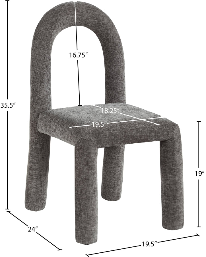 Fauteuil d'appoint rembourré en chenille Vivi