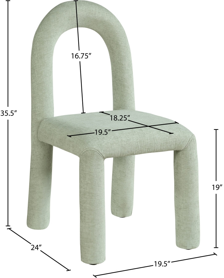 Fauteuil d'appoint rembourré en chenille Vivi