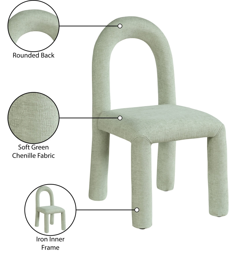 Fauteuil d'appoint rembourré en chenille Vivi
