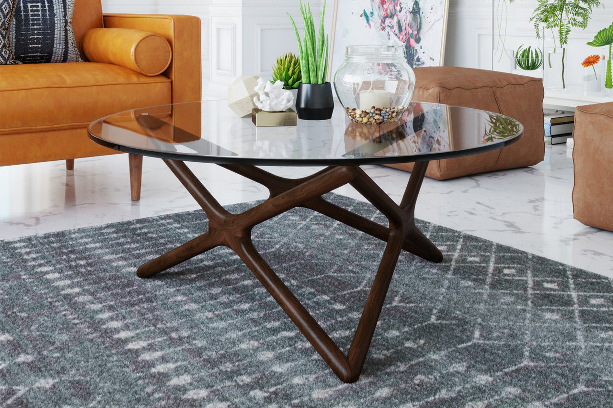Triangle Glass Coffee Table
