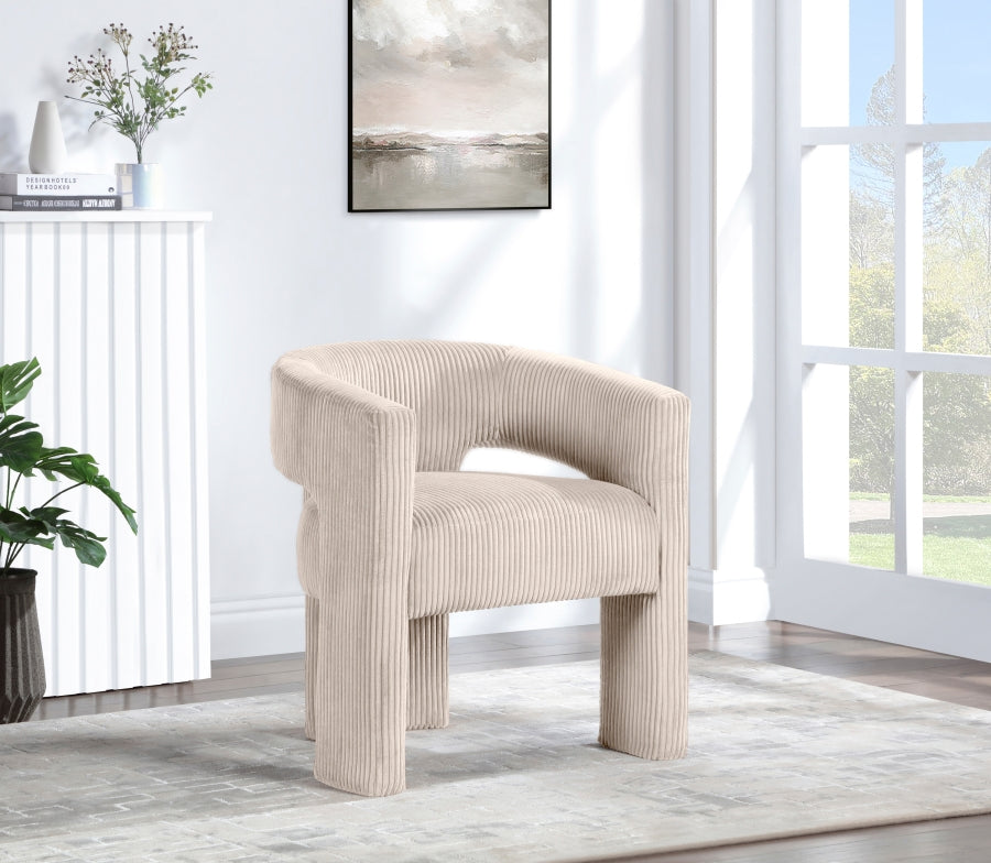 Fauteuil d'appoint rembourré en chenille Vivi