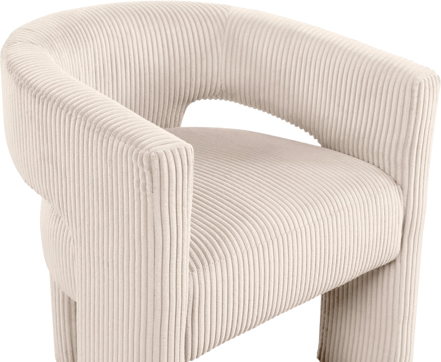 Fauteuil d'appoint rembourré en chenille Vivi