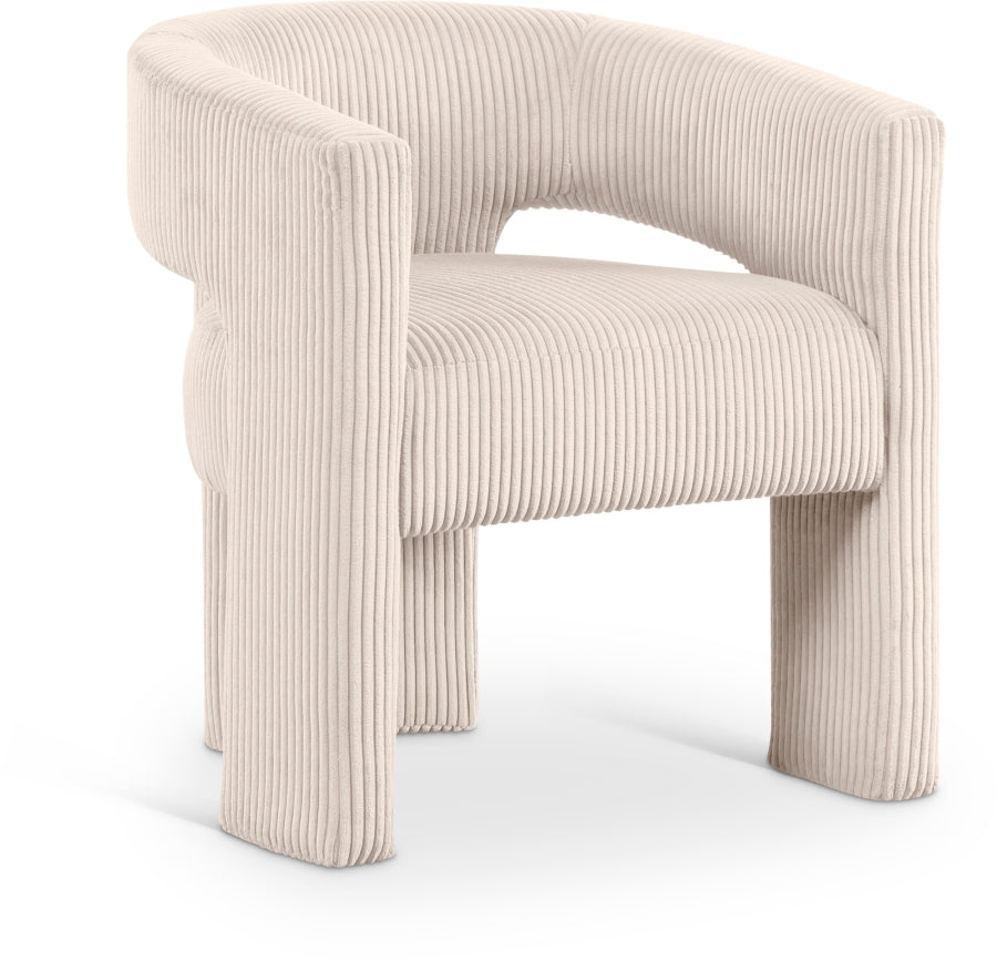 Fauteuil d'appoint rembourré en chenille Vivi