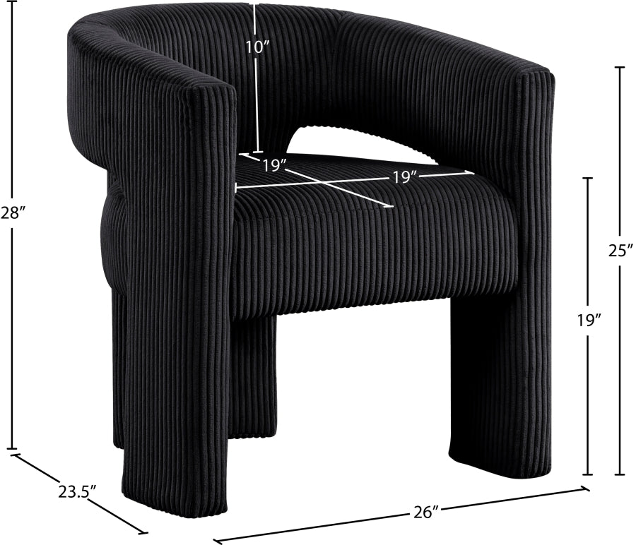 Fauteuil d'appoint rembourré en chenille Vivi