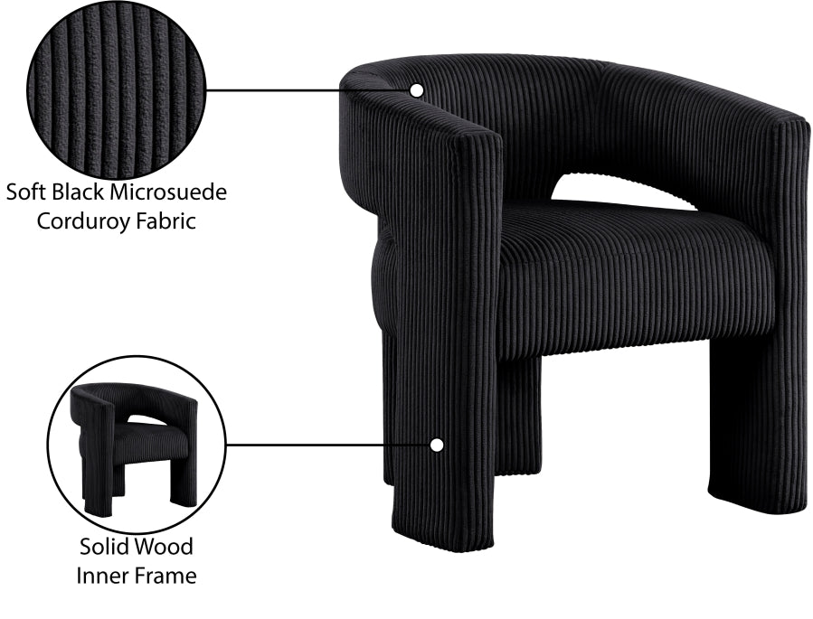 Fauteuil d'appoint rembourré en chenille Vivi