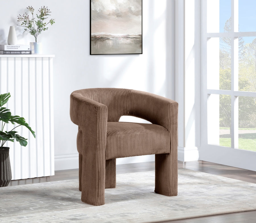 Fauteuil d'appoint rembourré en chenille Vivi