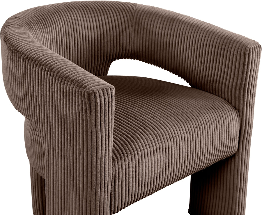 Fauteuil d'appoint rembourré en chenille Vivi