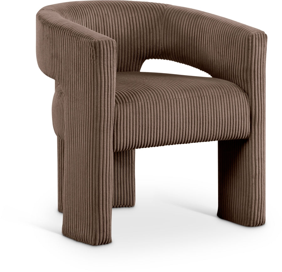 Fauteuil d'appoint rembourré en chenille Vivi