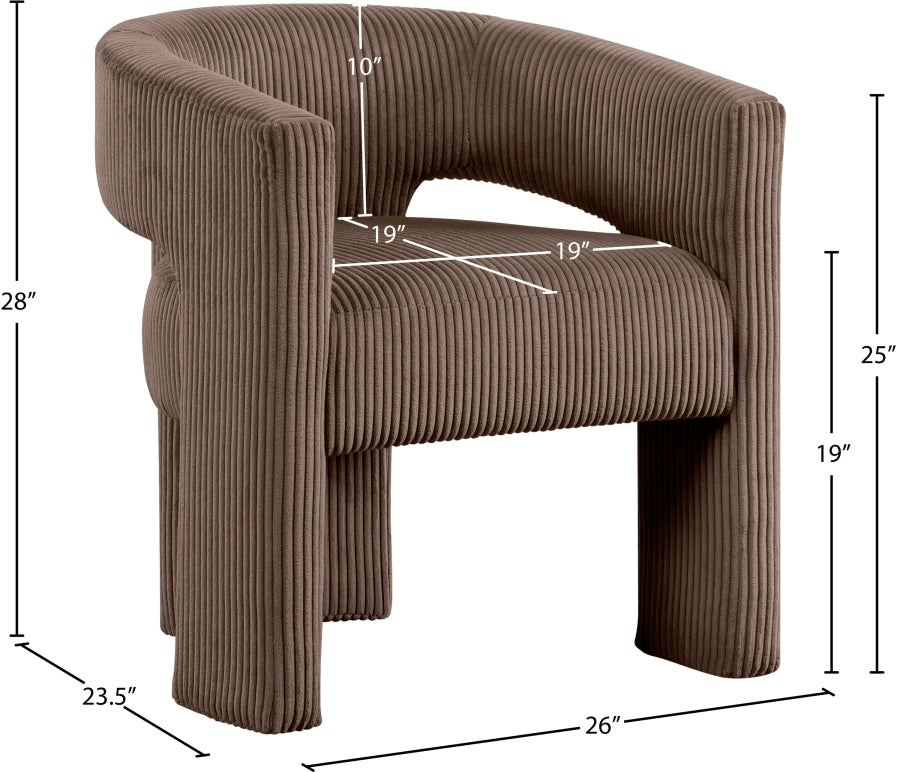 Fauteuil d'appoint rembourré en chenille Vivi