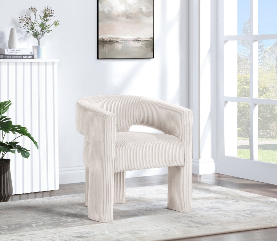 Fauteuil d'appoint rembourré en chenille Vivi