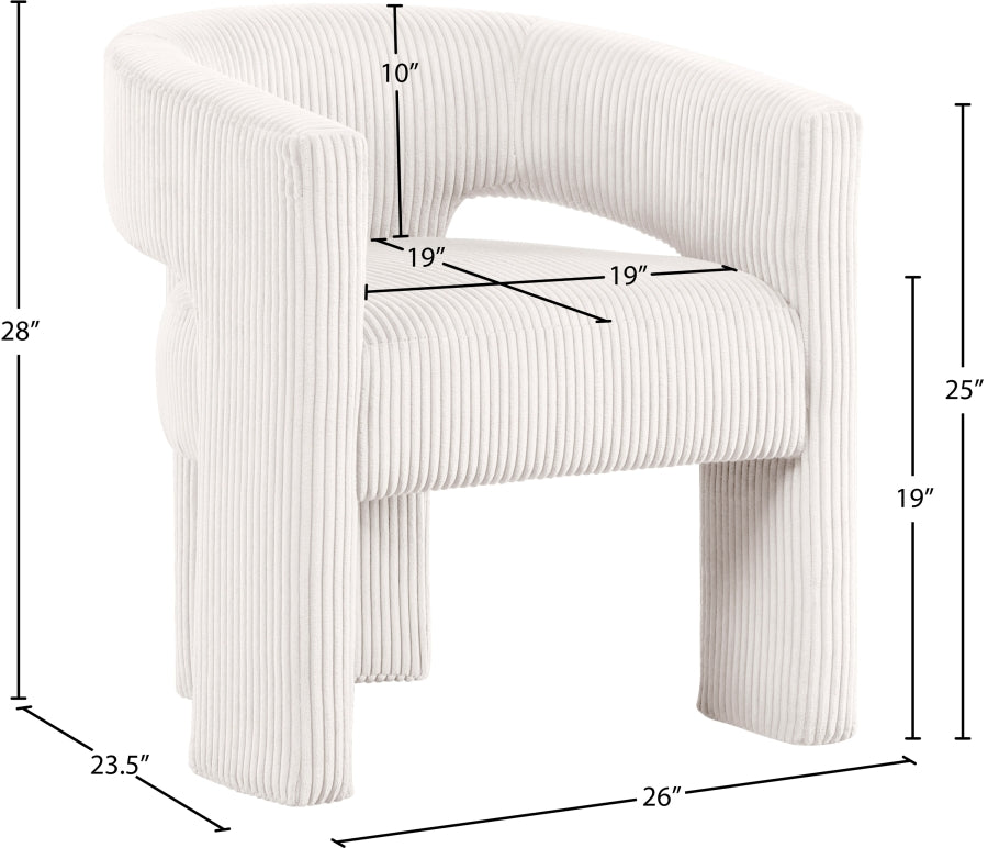 Fauteuil d'appoint rembourré en chenille Vivi