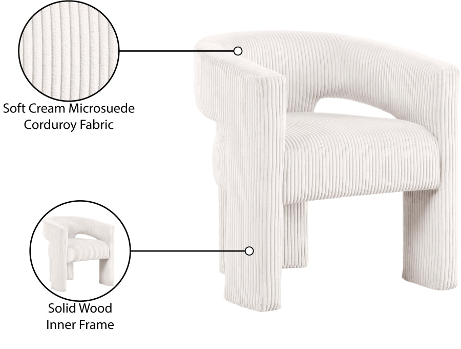 Fauteuil d'appoint rembourré en chenille Vivi