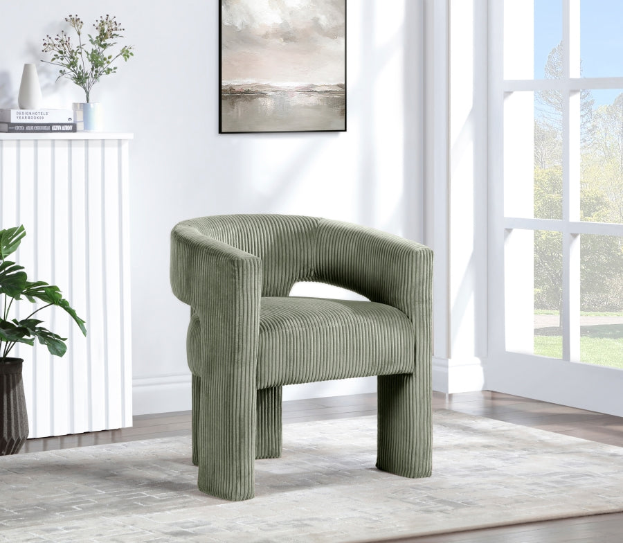 Fauteuil d'appoint rembourré en chenille Vivi