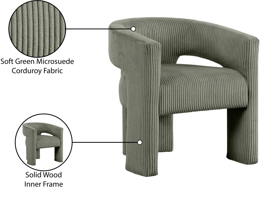 Fauteuil d'appoint rembourré en chenille Vivi