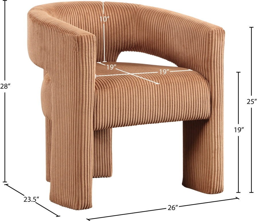 Fauteuil d'appoint rembourré en chenille Vivi