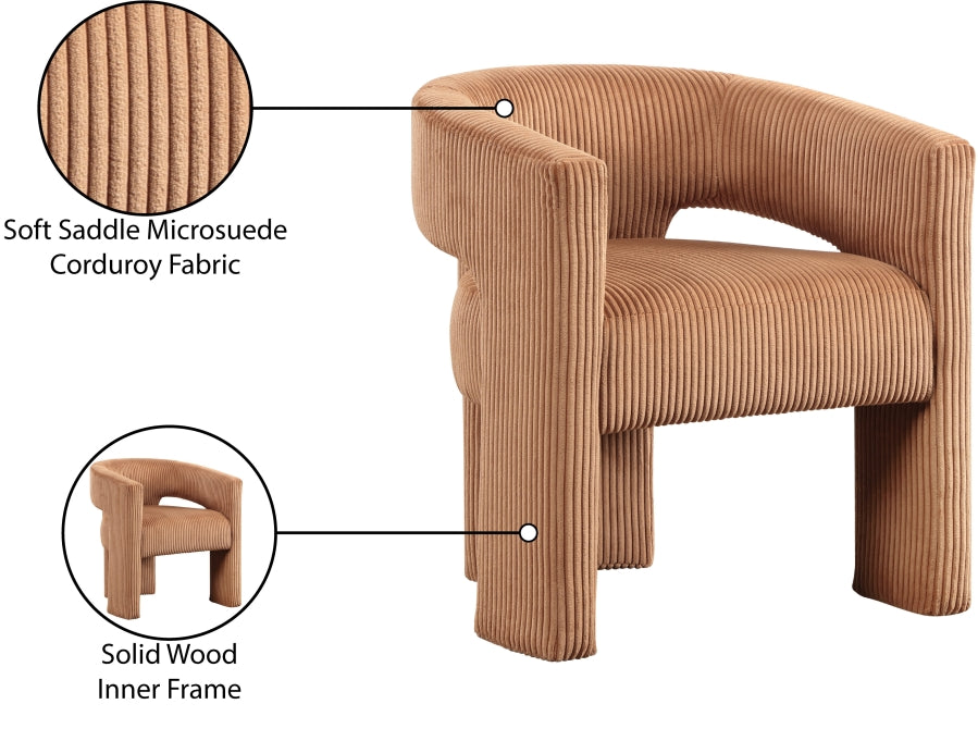 Fauteuil d'appoint rembourré en chenille Vivi