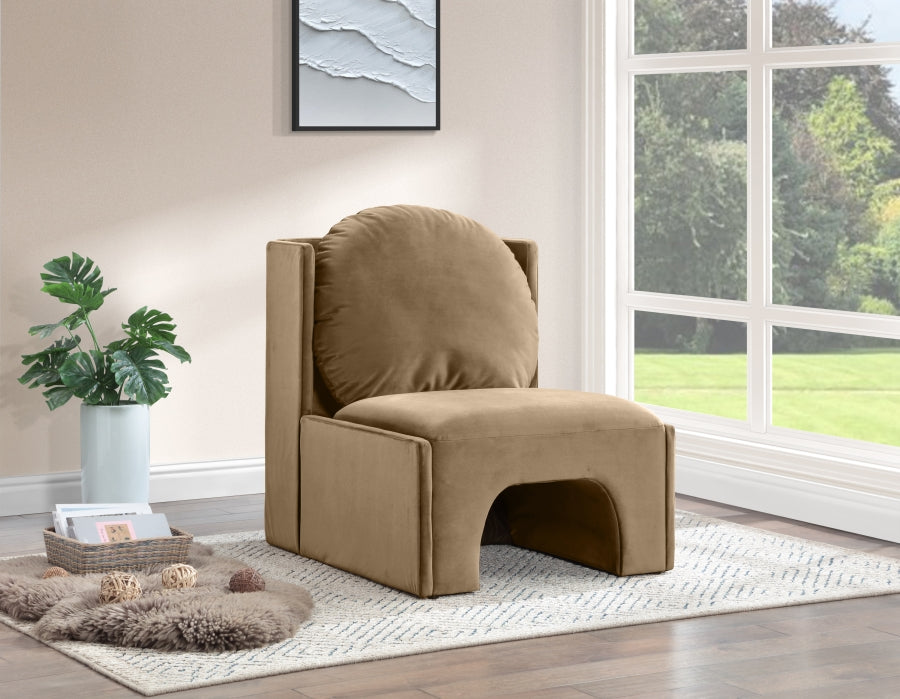 Fauteuil d'appoint rembourré en chenille Vivi