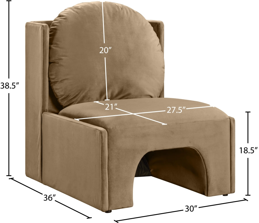 Fauteuil d'appoint rembourré en chenille Vivi