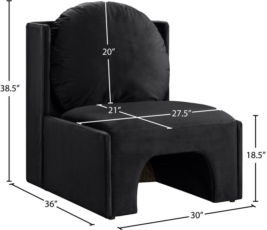 Fauteuil d'appoint rembourré en chenille Vivi