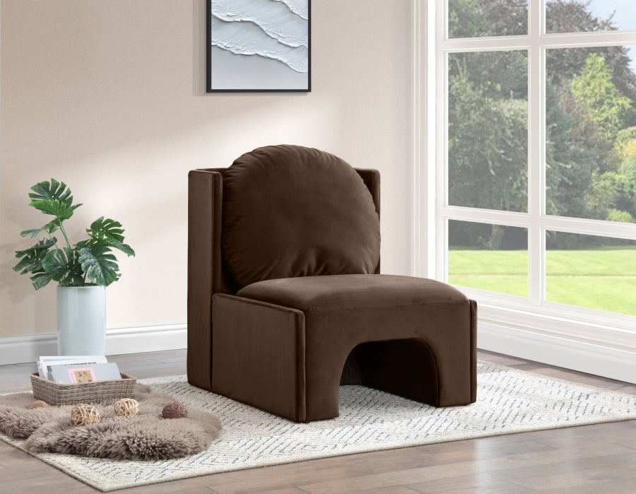 Fauteuil d'appoint rembourré en chenille Vivi