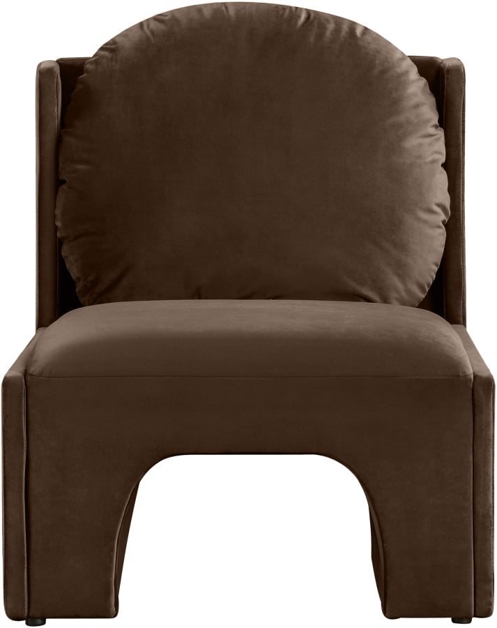 Fauteuil d'appoint rembourré en chenille Vivi