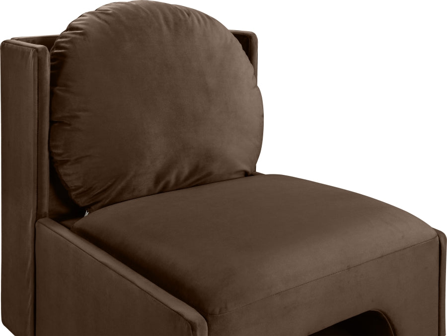 Fauteuil d'appoint rembourré en chenille Vivi