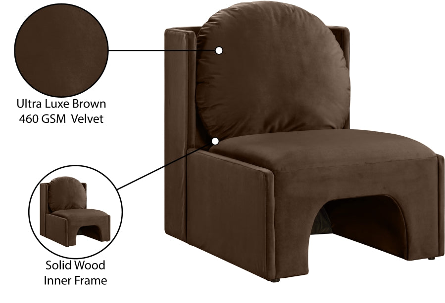 Fauteuil d'appoint rembourré en chenille Vivi