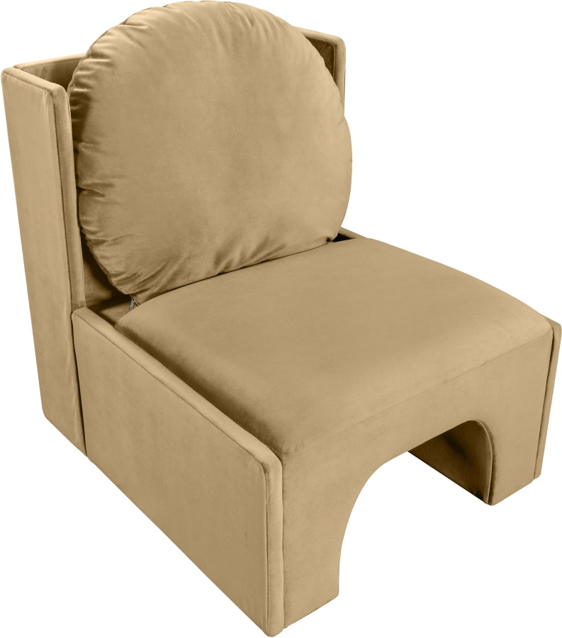 Fauteuil d'appoint rembourré en chenille Vivi