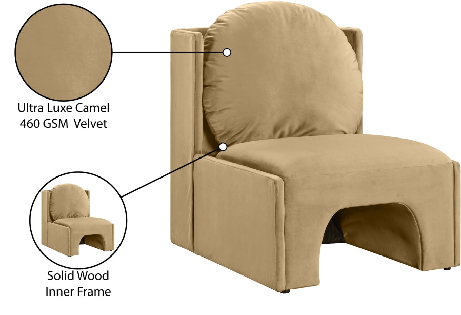 Fauteuil d'appoint rembourré en chenille Vivi