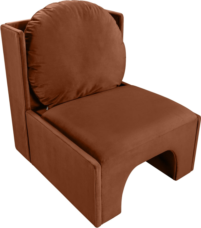 Fauteuil d'appoint rembourré en chenille Vivi