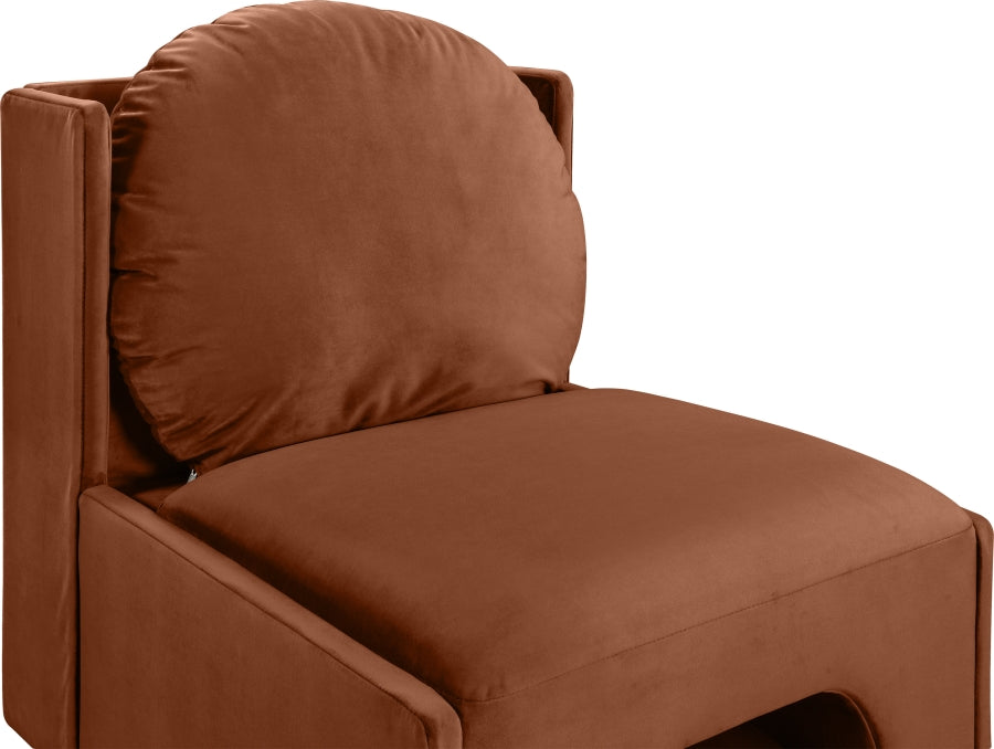 Fauteuil d'appoint rembourré en chenille Vivi