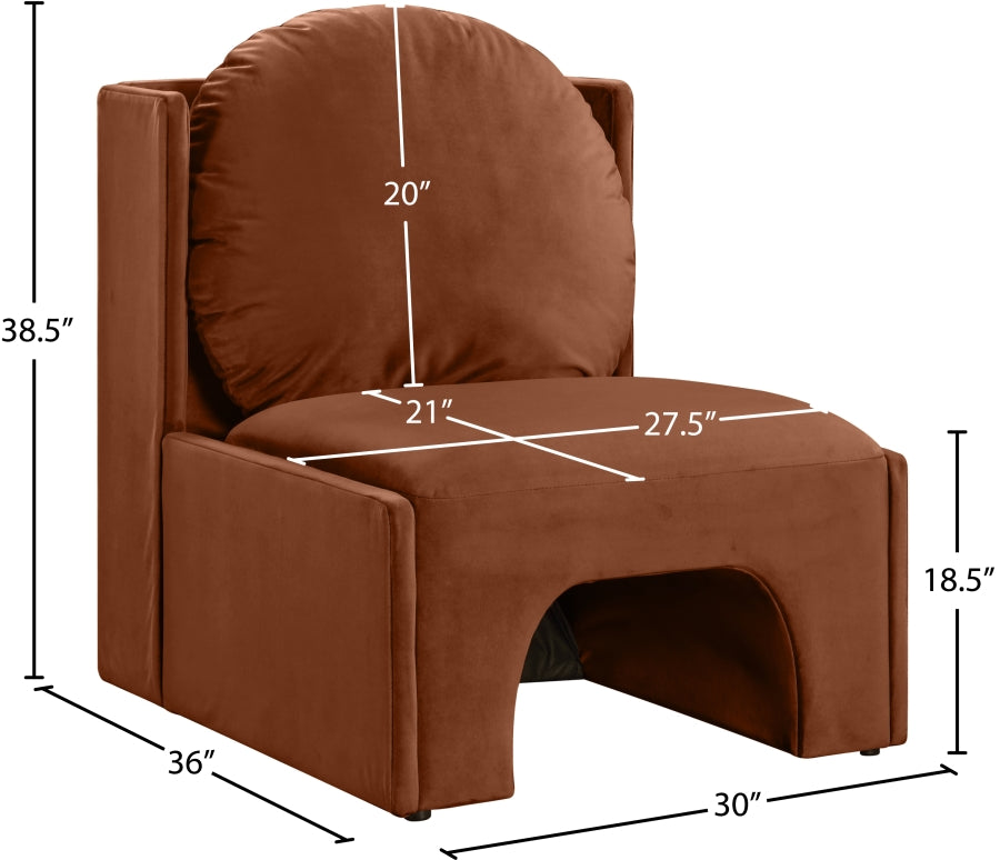 Fauteuil d'appoint rembourré en chenille Vivi