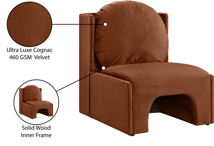 Fauteuil d'appoint rembourré en chenille Vivi