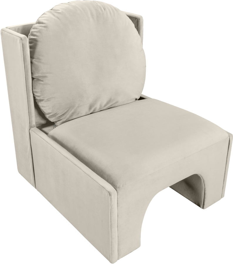 Fauteuil d'appoint rembourré en chenille Vivi