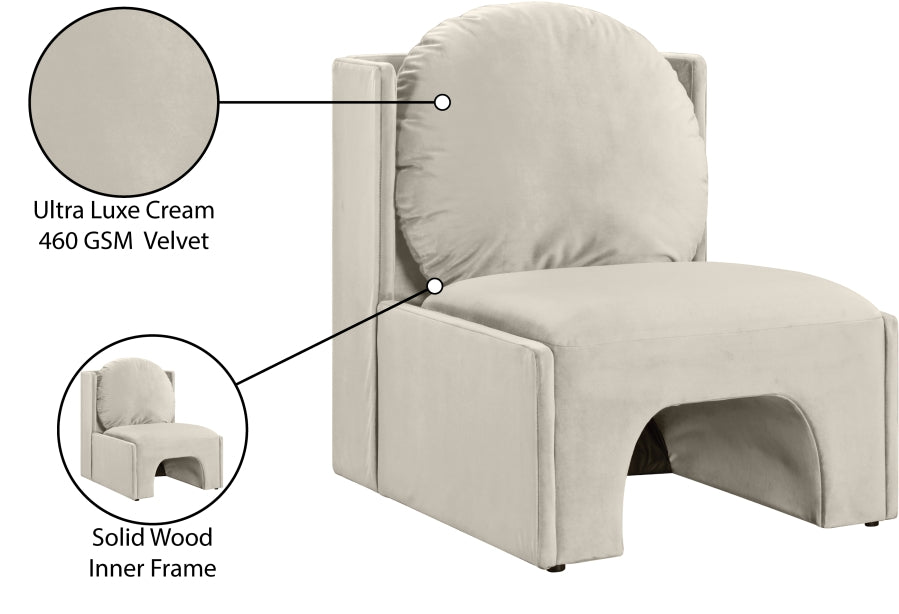 Fauteuil d'appoint rembourré en chenille Vivi