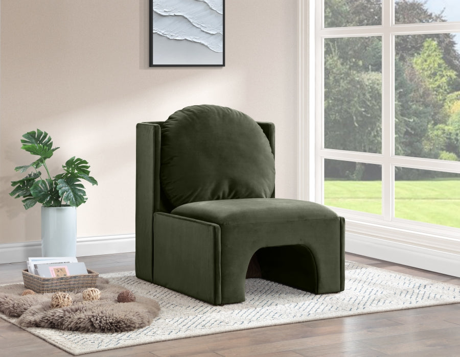 Fauteuil d'appoint rembourré en chenille Vivi