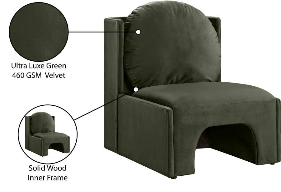 Fauteuil d'appoint rembourré en chenille Vivi